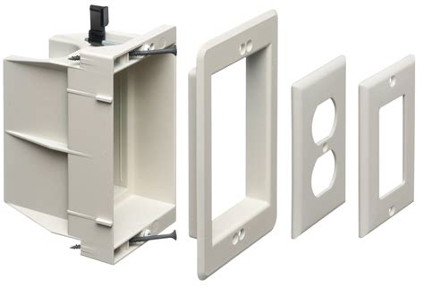 arlington dvfr2w-1 recessed electrical outlet mounting box|dvfr2w 1.